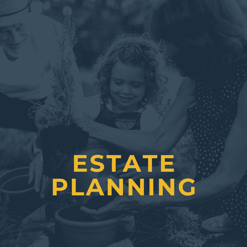 Estate Planning with Retired Couple and Grandchild Repotting Plants