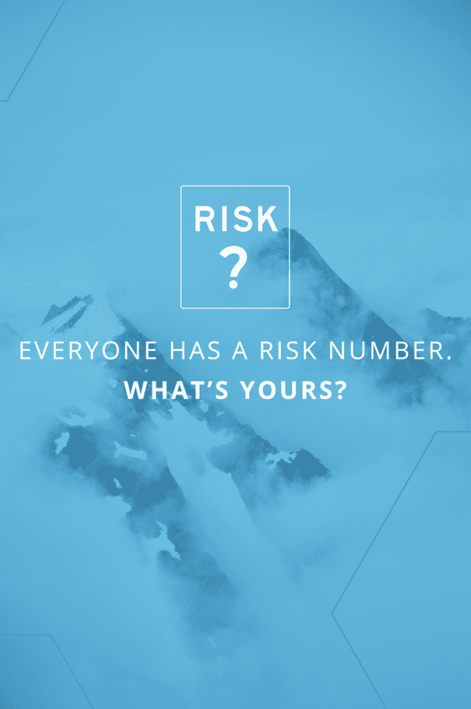 Everyone has a risk number blue poster