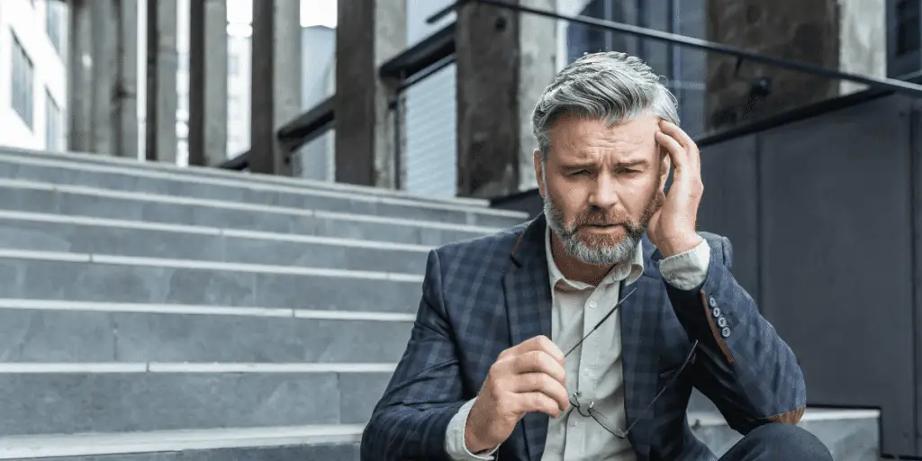Retired Man With Frustrated and Confused Look On His Face