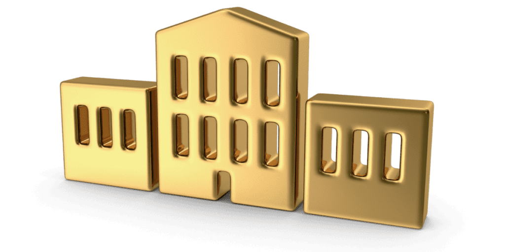 3D image of gold building