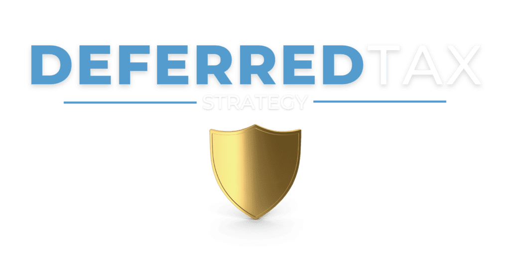 Deferred Tax Strategy logo with gold shield